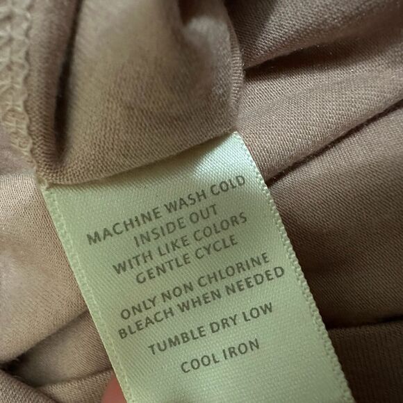 CUYANA Layered Shift Dress Dusty Rose Short Sleeve Knit Cotton Stretch - Picture 10 of 11